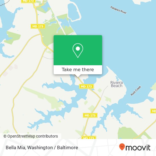 Mapa de Bella Mia, 8144 Fort Smallwood Rd