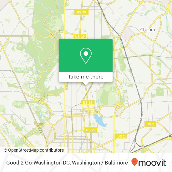 Mapa de Good 2 Go-Washington DC, 832 Shepherd St NW