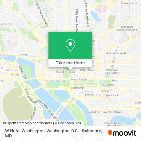 Mapa de W Hotel Washington