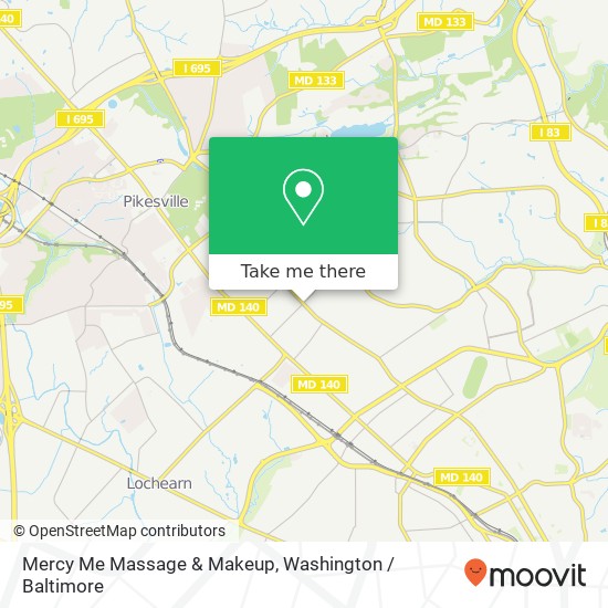 Mapa de Mercy Me Massage & Makeup, 3601 Clarks Ln