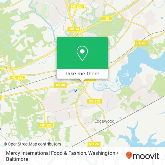 Mapa de Mercy International Food & Fashion, 1018 Edgewood Rd