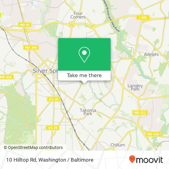 10 Hilltop Rd, Silver Spring, MD 20910 map