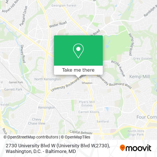 Mapa de 2730 University Blvd W (University Blvd W,2730)