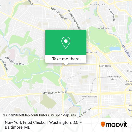 New York Fried Chicken map