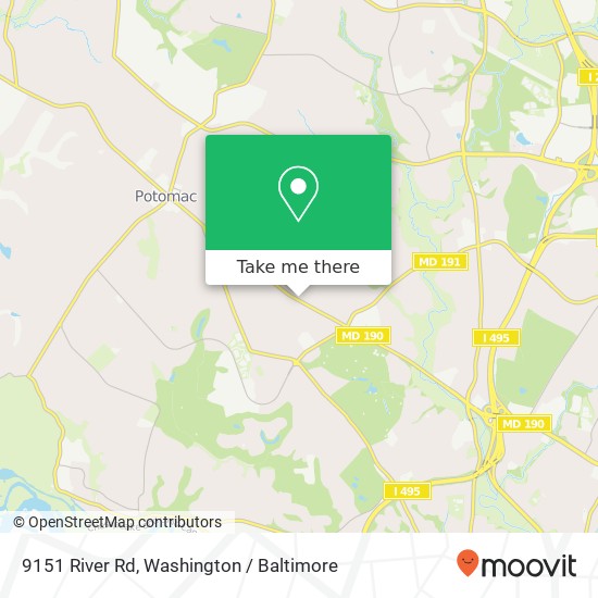 Mapa de 9151 River Rd, Potomac, MD 20854
