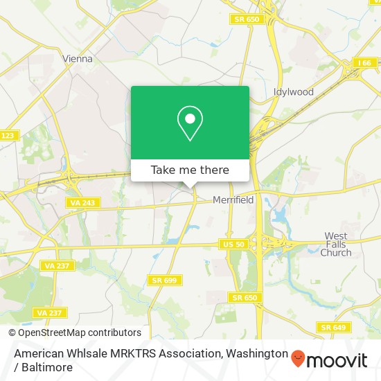American Whlsale MRKTRS Association, 2750 Prosperity Ave map