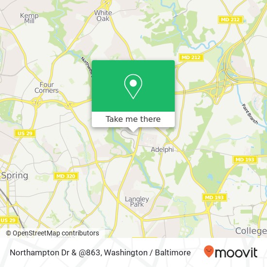 Mapa de Northampton Dr & @863
