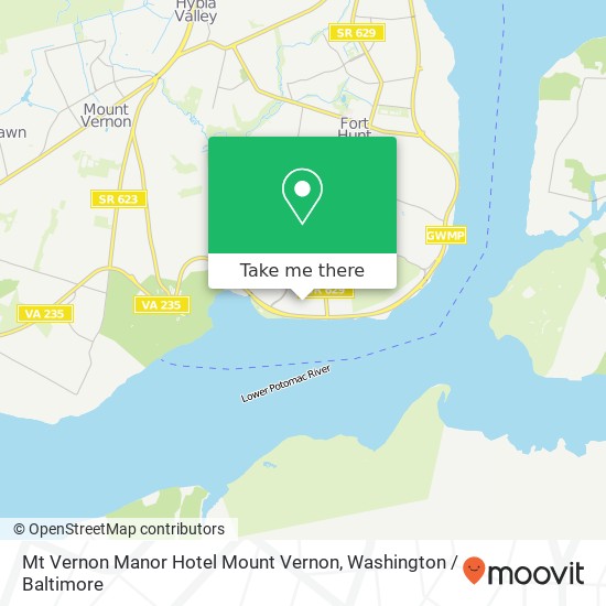 Mapa de Mt Vernon Manor Hotel Mount Vernon, Tower House Pl