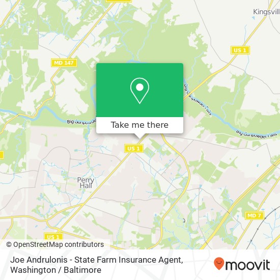 Mapa de Joe Andrulonis - State Farm Insurance Agent, 9652 Belair Rd