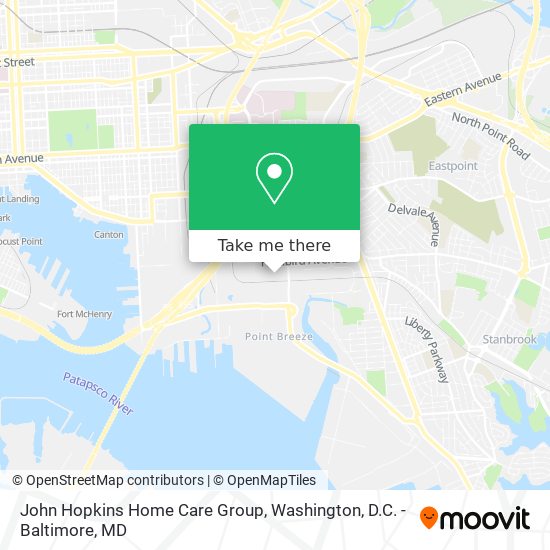 John Hopkins Home Care Group map