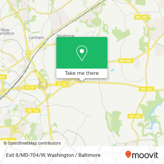 Mapa de Exit 8/MD-704/W