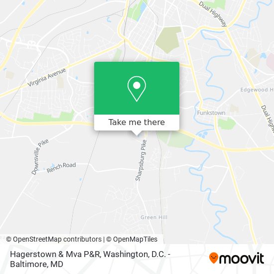 Mapa de Hagerstown & Mva P&R