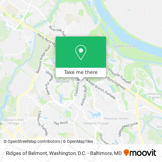 Ridges of Belmont map