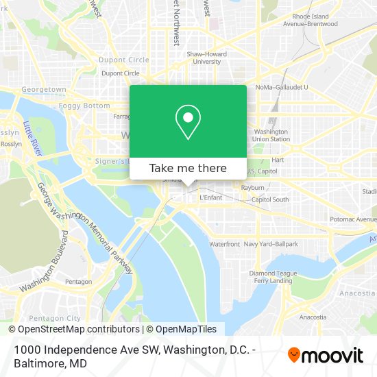 1000 Independence Ave SW map