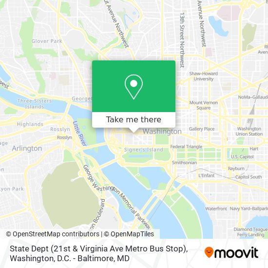 State Dept (21st & Virginia Ave Metro Bus Stop) map
