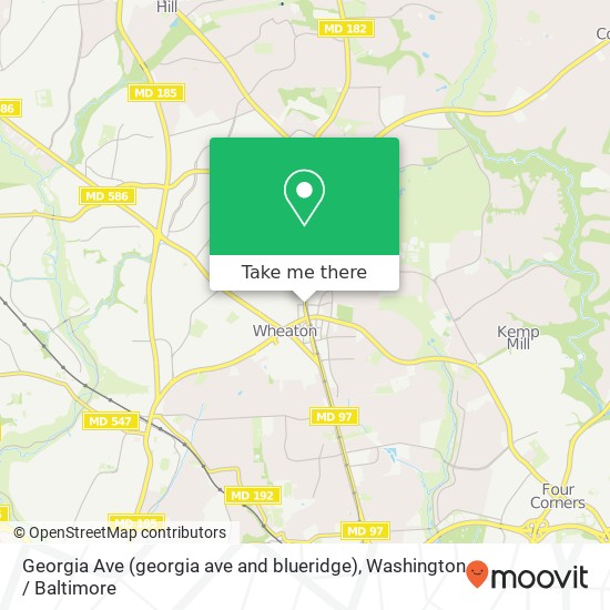 Mapa de Georgia Ave (georgia ave and blueridge), Silver Spring, MD 20902
