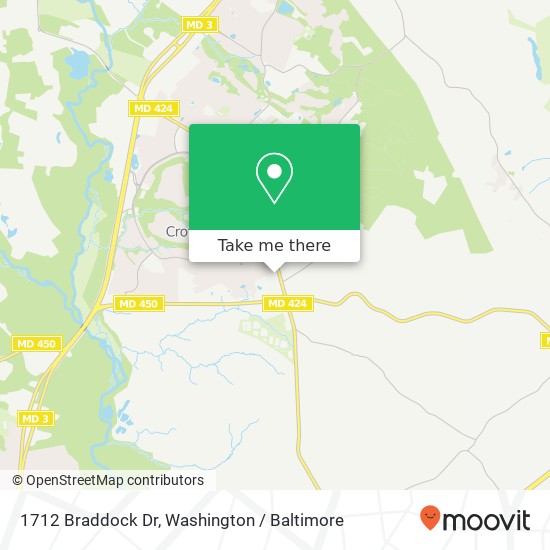 Mapa de 1712 Braddock Dr, Crofton, MD 21114