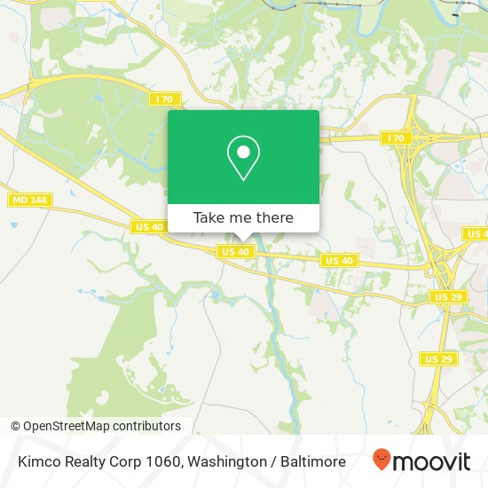 Mapa de Kimco Realty Corp 1060, 10050 Baltimore National Pike