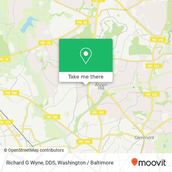 Mapa de Richard G Wyne, DDS, 4110 Aspen Hill Rd
