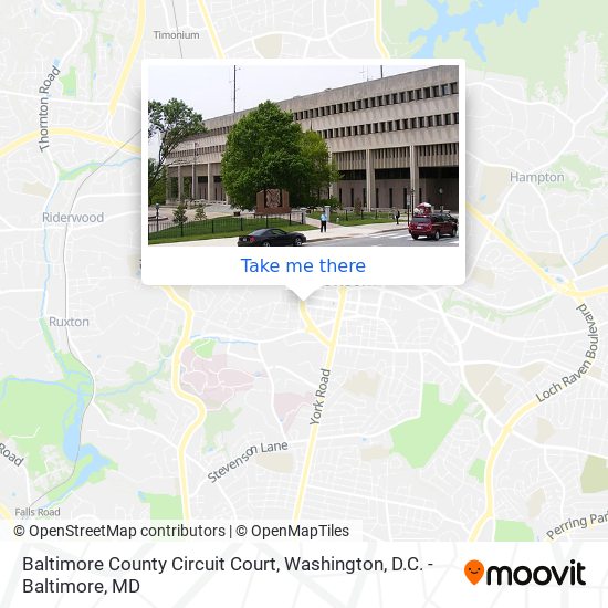 Mapa de Baltimore County Circuit Court