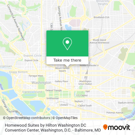 Mapa de Homewood Suites by Hilton Washington DC Convention Center