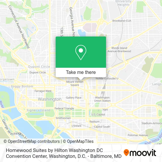 Homewood Suites by Hilton Washington DC Convention Center map