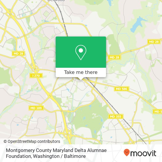 Mapa de Montgomery County Maryland Delta Alumnae Foundation, 490 Fleet St