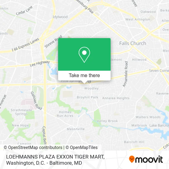 LOEHMANNS PLAZA EXXON TIGER MART map