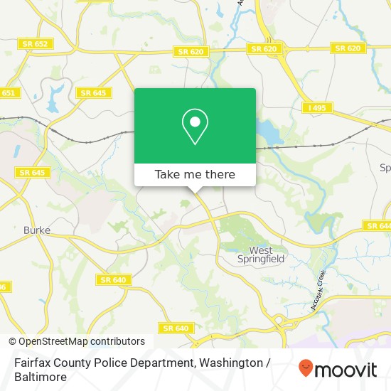 Fairfax County Police Department, 6140 Rolling Rd map