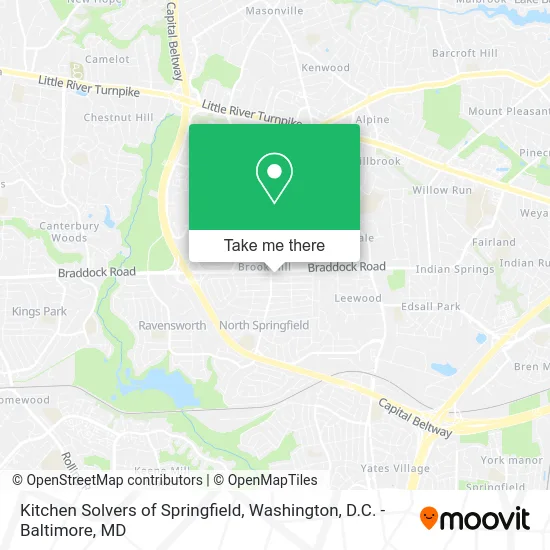 Kitchen Solvers of Springfield map