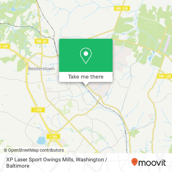 XP Laser Sport Owings Mills, 12400 Owings Mills Blvd map