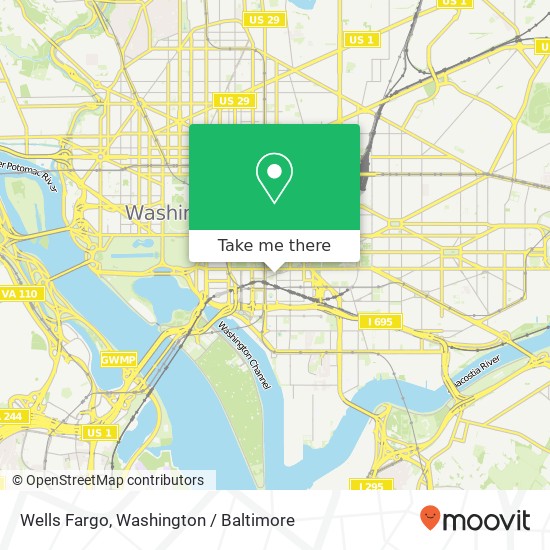 Mapa de Wells Fargo, 600 Maryland Ave SW