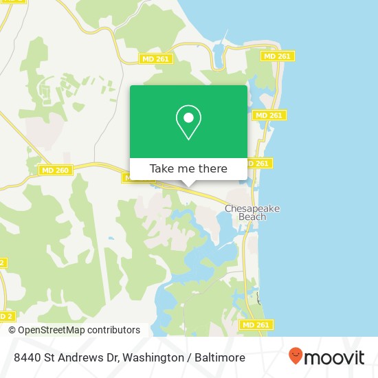 Mapa de 8440 St Andrews Dr, Chesapeake Beach, MD 20732