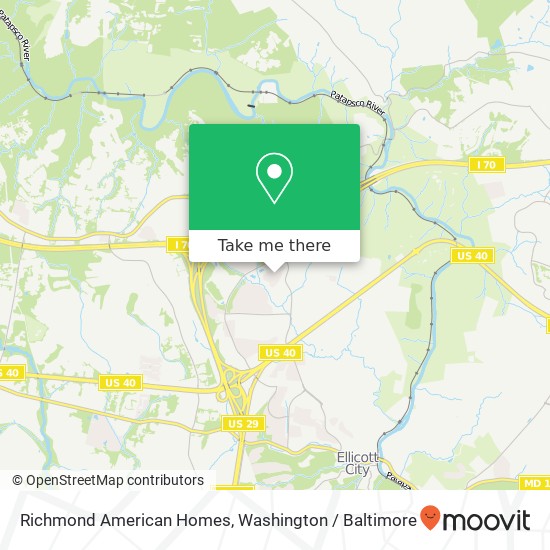 Richmond American Homes map