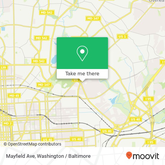 Mayfield Ave, Baltimore, MD 21213 map