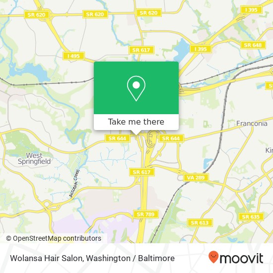 Mapa de Wolansa Hair Salon, 7015 Old Keene Mill Rd