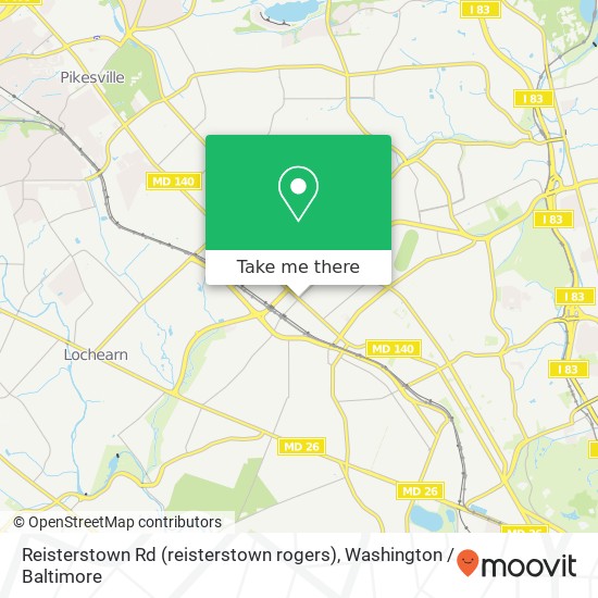 Mapa de Reisterstown Rd (reisterstown rogers), Baltimore, MD 21215