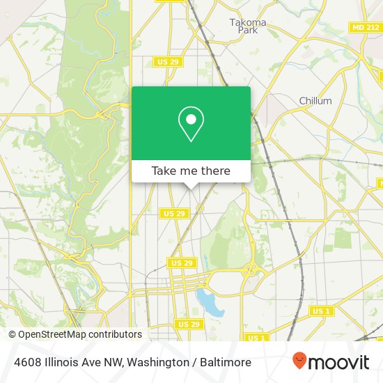 4608 Illinois Ave NW, Washington, DC 20011 map