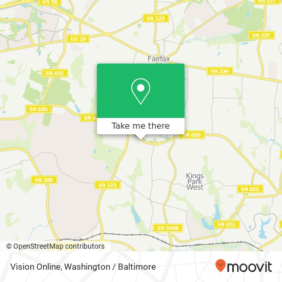 Mapa de Vision Online, 10509 Braddock Rd