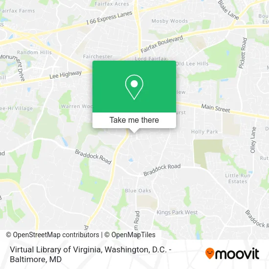 Virtual Library of Virginia map