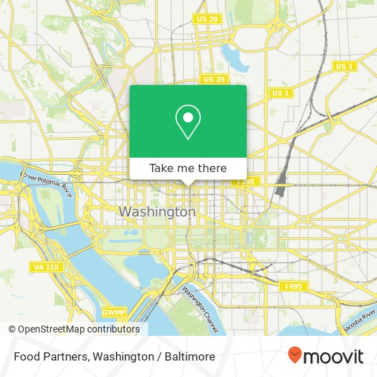 Food Partners, 1200 H St NW map