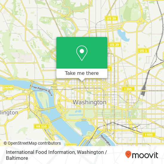 International Food Information, 1100 Connecticut Ave NW map