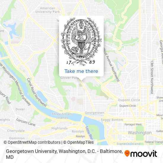Mapa de Georgetown University