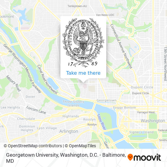 Mapa de Georgetown University