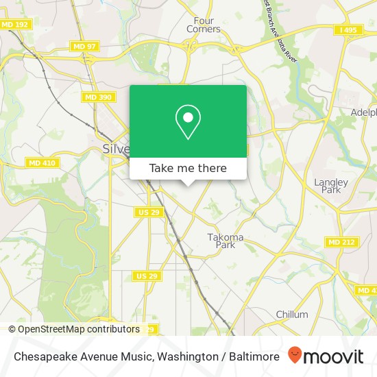 Mapa de Chesapeake Avenue Music, 702 Chesapeake Ave