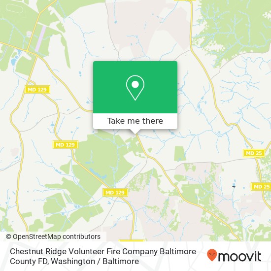 Mapa de Chestnut Ridge Volunteer Fire Company Baltimore County FD