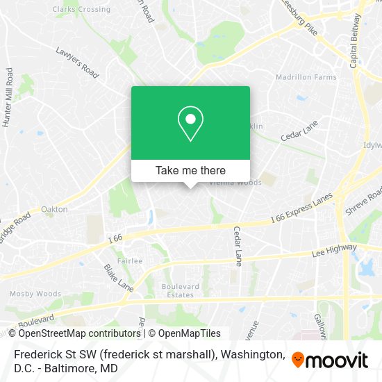 Frederick St SW (frederick st marshall) map