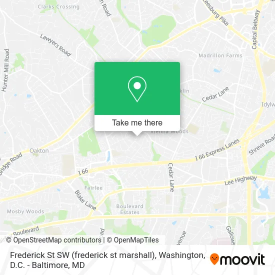 Frederick St SW (frederick st marshall) map