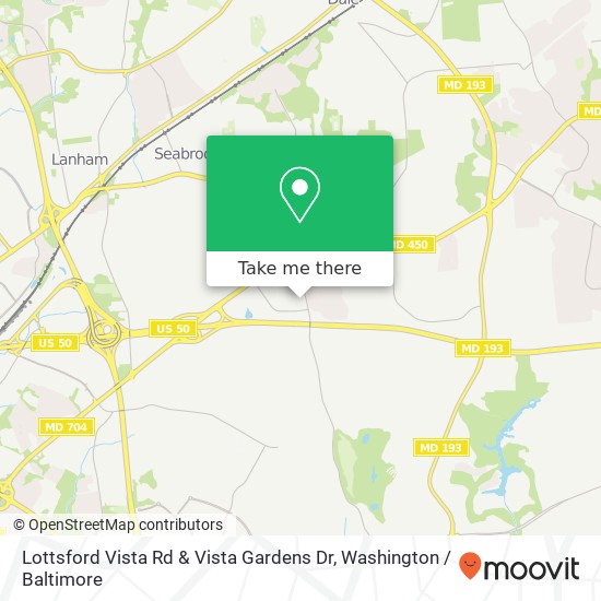 Lottsford Vista Rd & Vista Gardens Dr map