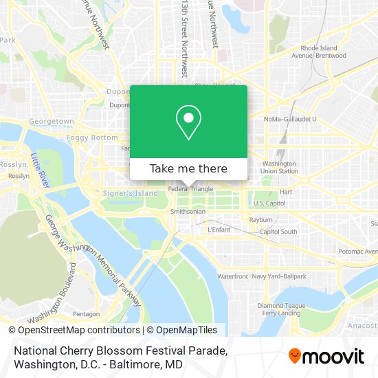 Mapa de National Cherry Blossom Festival Parade